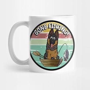 Funny guard Dog has gone fishing Mug